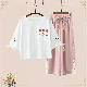 ホワイト/Tシャツ+ピンク/パンツ