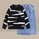 ブラック/セーター+ブルー/スカート