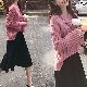 ピンク/トップス+ブラック/スカート