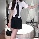 ホワイト/シャツ＋ブラック/ネクタイ＋ブラック/スカート